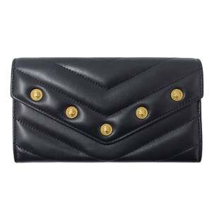 CHANEL Black Lambskin Leather Wallet